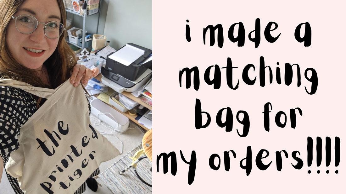I made a bag for my Etsy orders on my Cricut