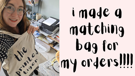 I made a bag for my Etsy orders on my Cricut