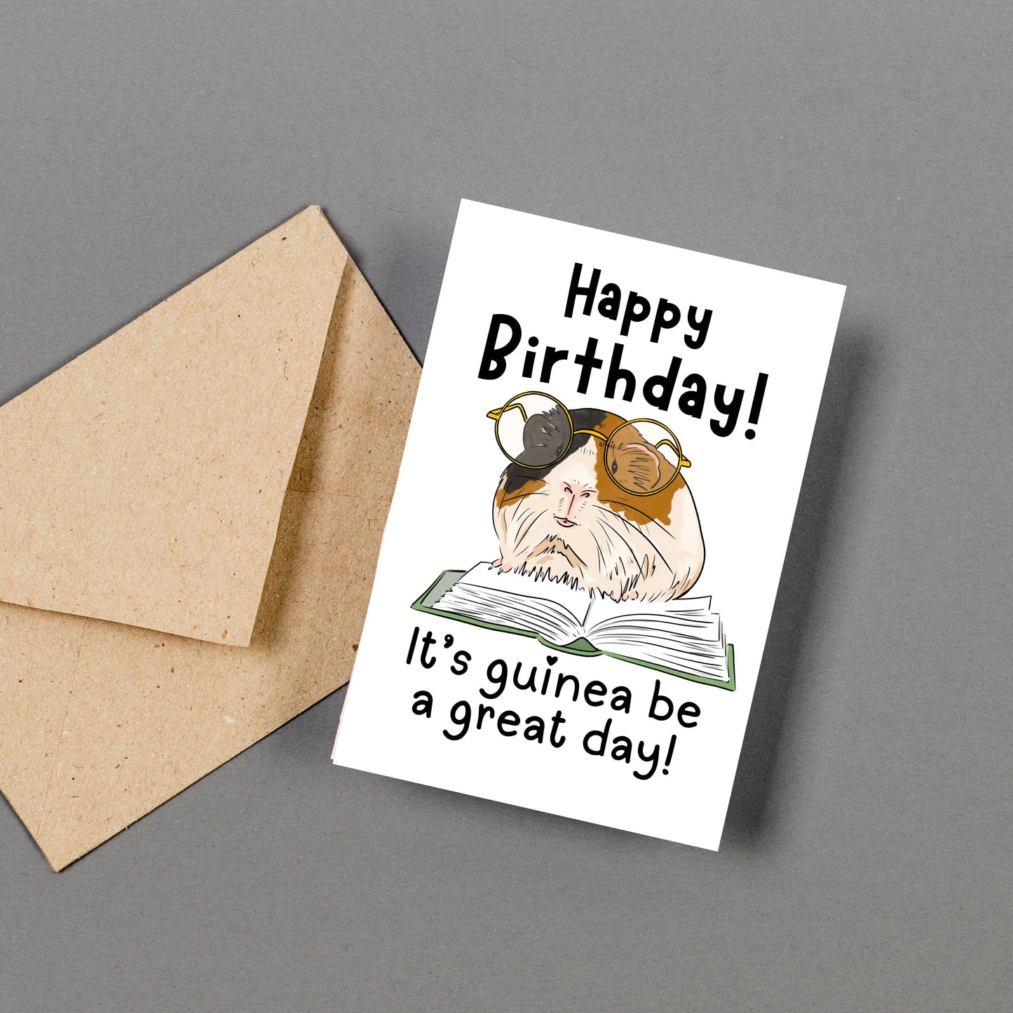 Cute Guinea Pig Birthday Card