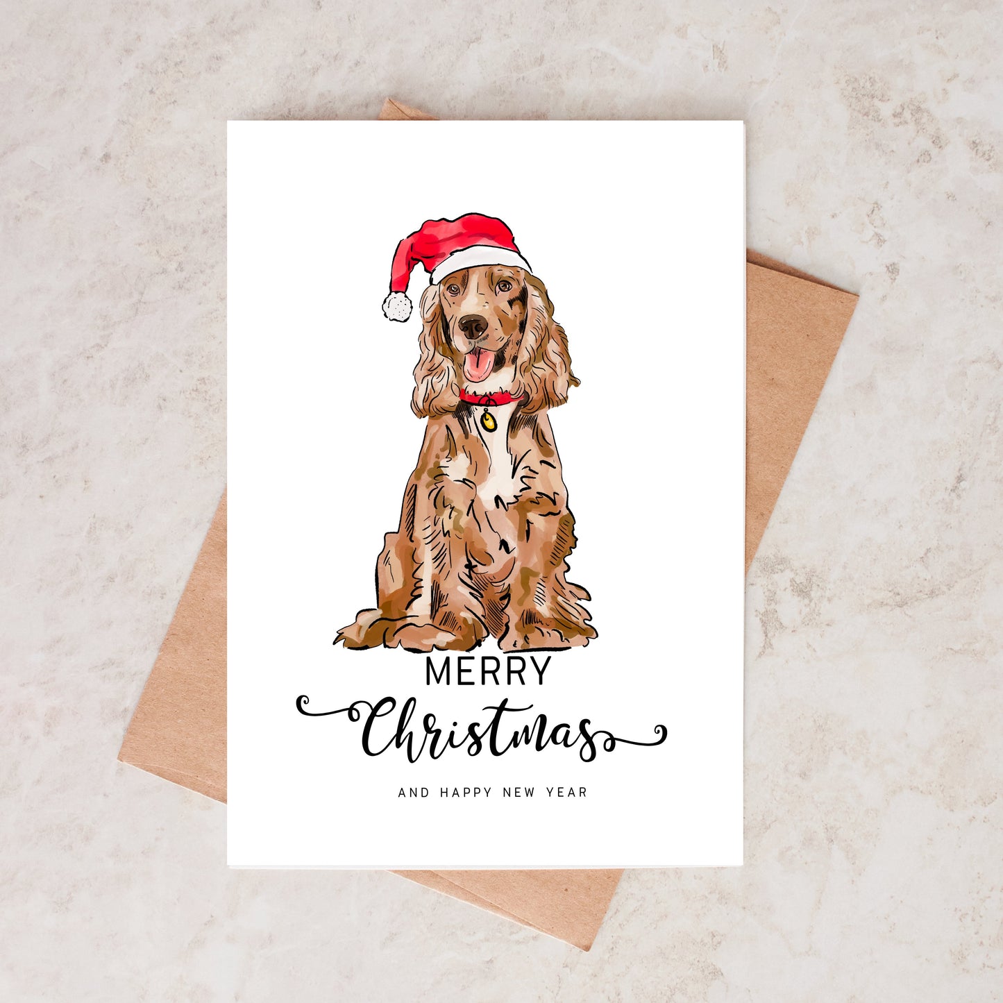 Cocker Spaniel Christmas Card