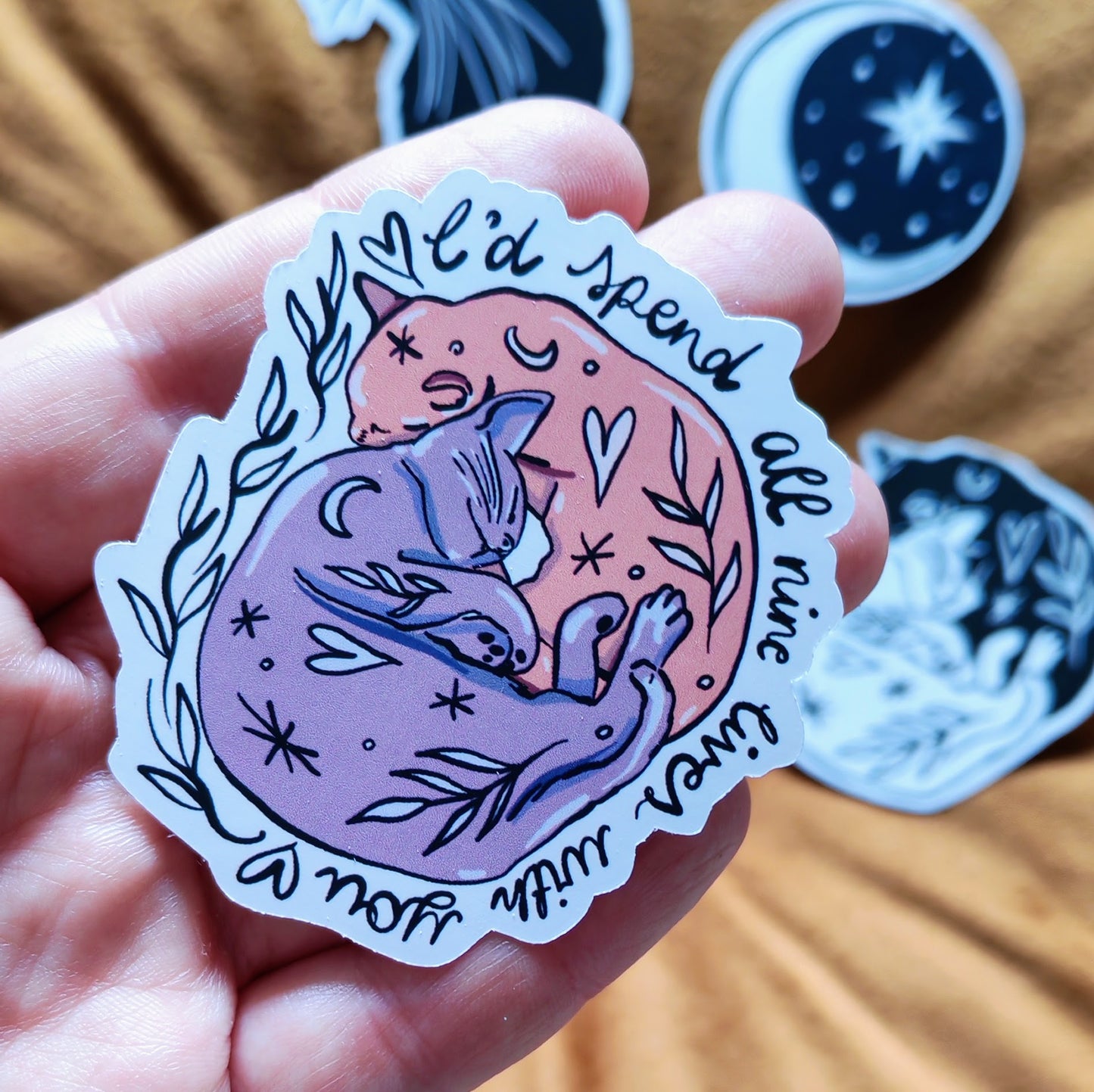 Mystic cat sticker set