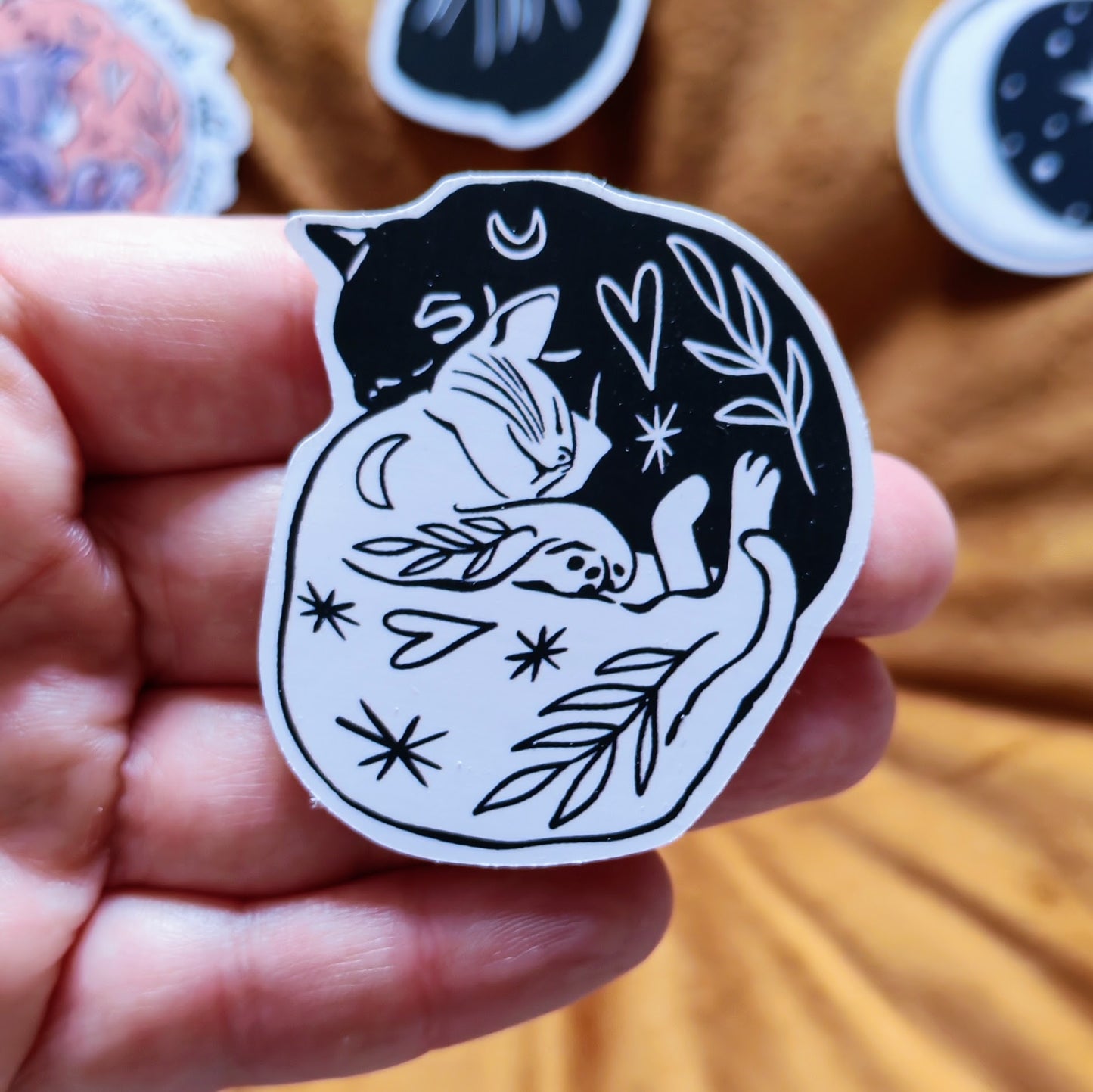 Mystic cat sticker set
