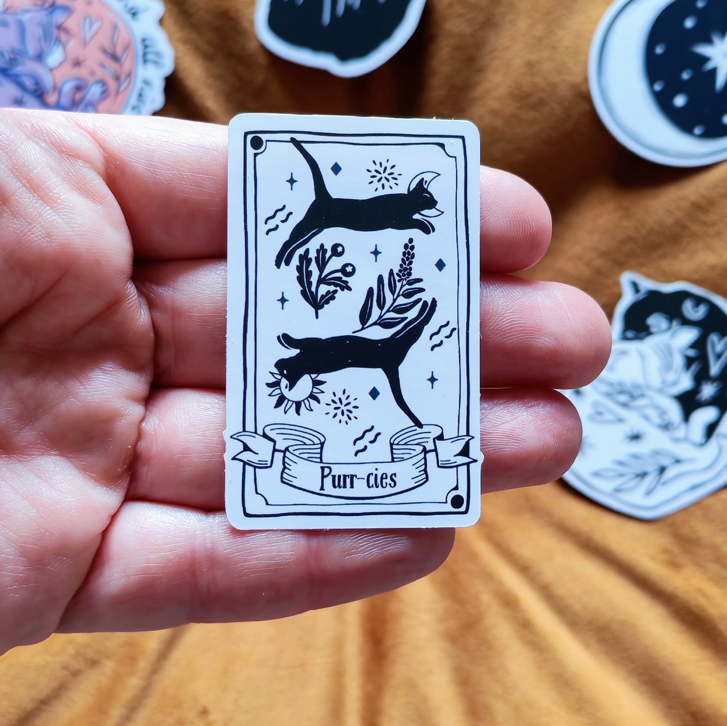 Mystic cat sticker set