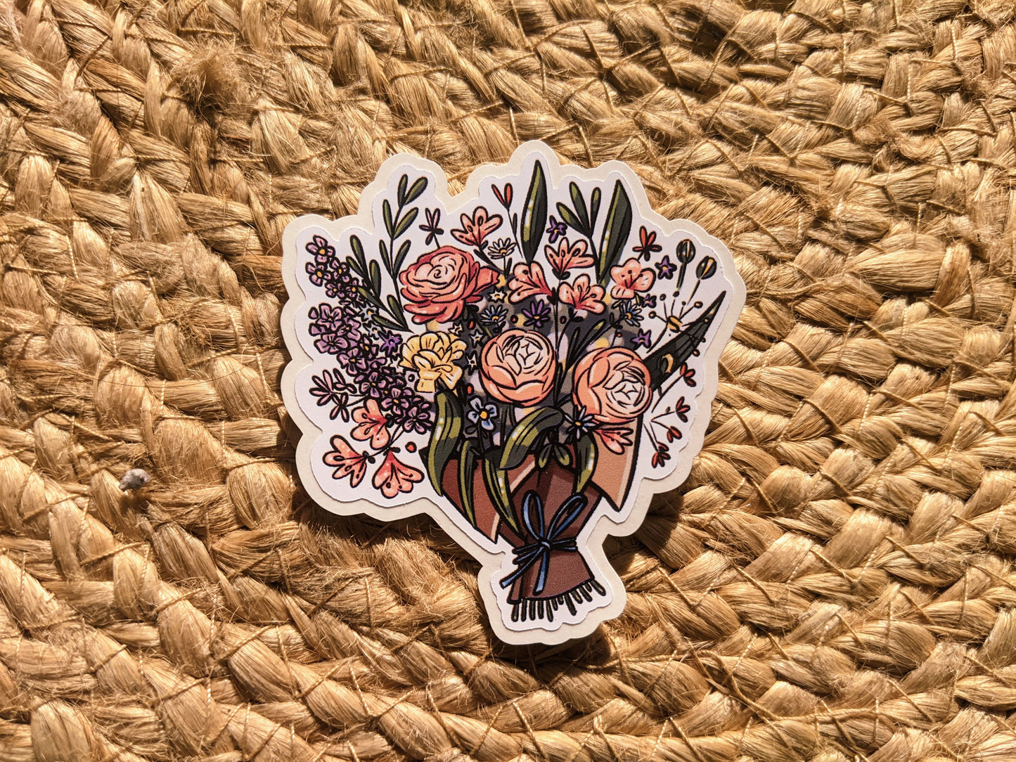 Flower Bouquet Sticker - pretty floral sticker gift