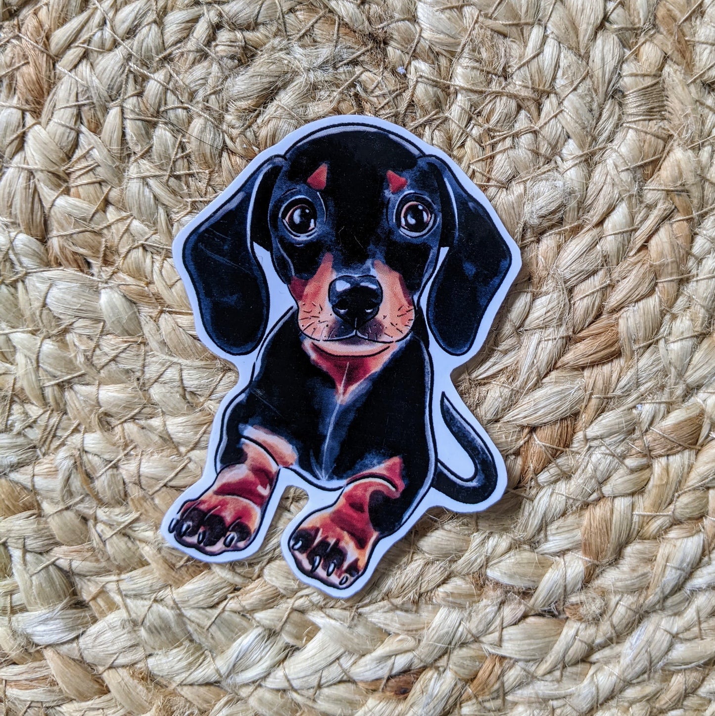 Glossy Sausage Dog Puppy Sticker