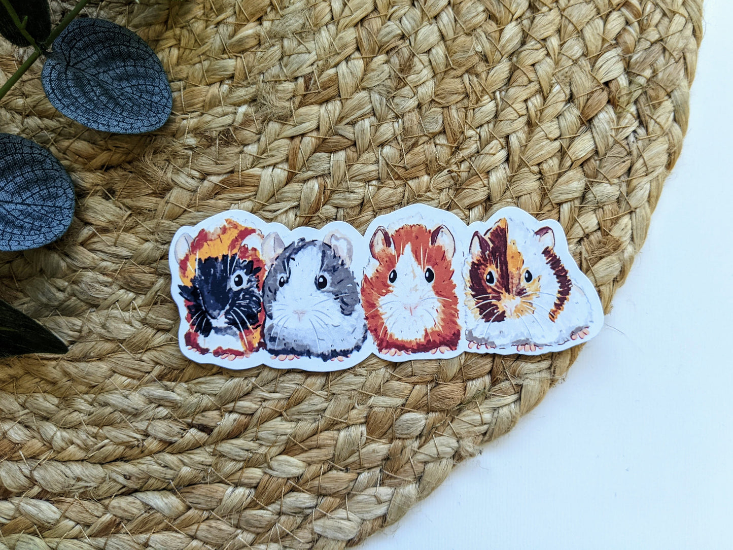 Guinea Pig Cuddles Die Cut Sticker